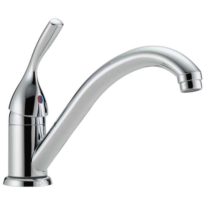 Delta 134 / 100 / 300 / 400 Series 101 Single Handle Kitchen Faucet - Chrome
