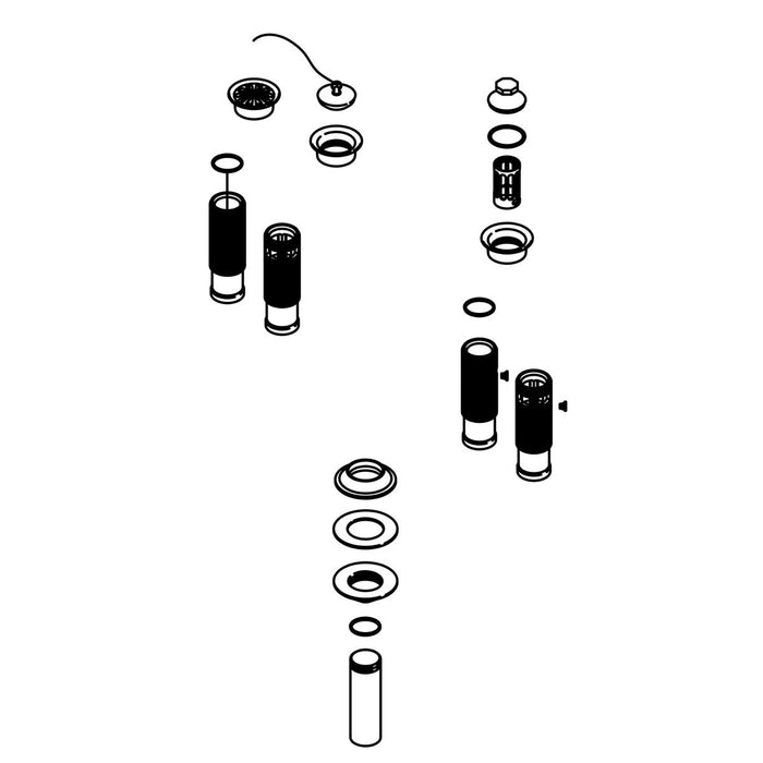KOHLER Tube Drain With Overflow