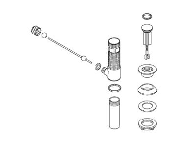KOHLER Premier Drain With Overflow, Exposed