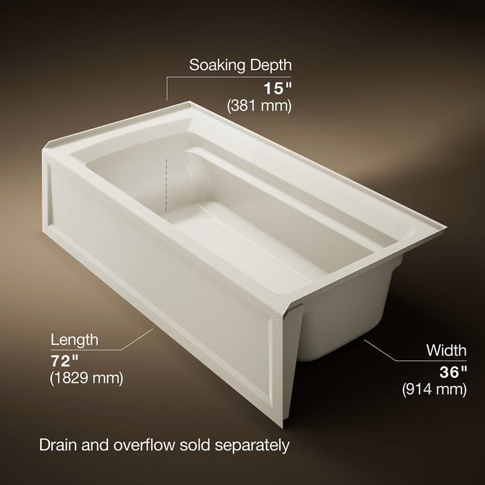 Biscuit - 3/4 view of product with dimensions