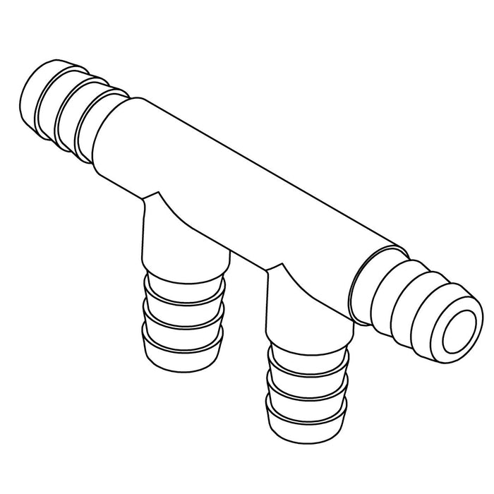 KOHLER 4 Way 3/8" Barbed Union Tee