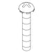KOHLER Screw, 8-32 X 1.00 Sems, Round