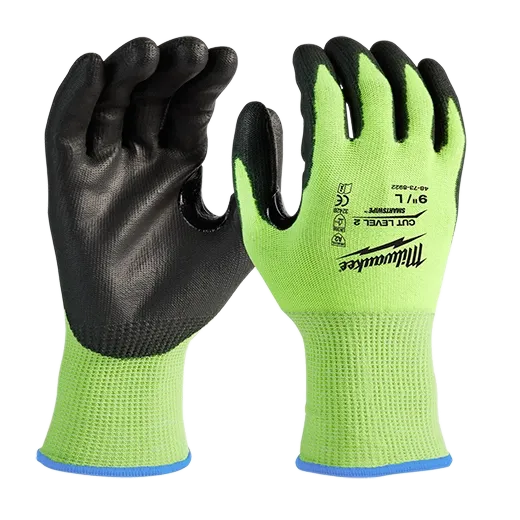 Milwaukee 48-73-8923 High Visibility Cut Level 2 Polyurethane Dipped Gloves - XL
