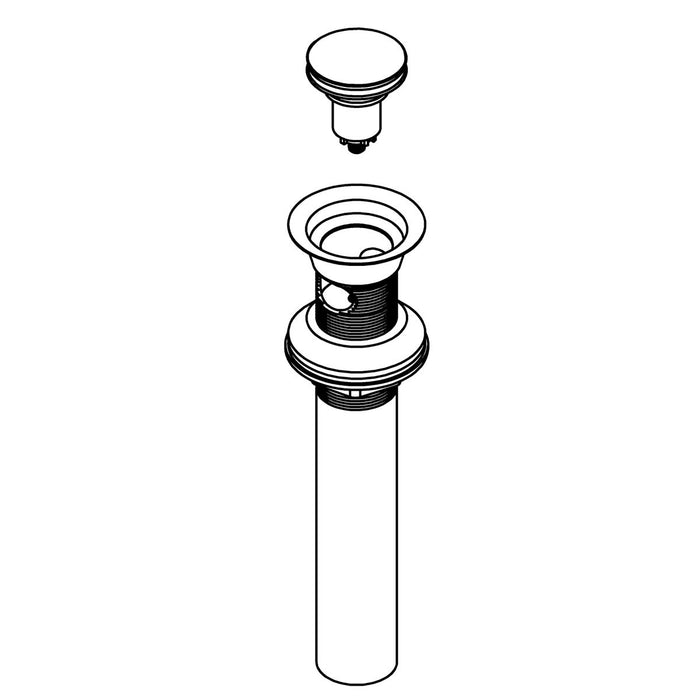 KOHLER Assembly, Clicker Drain W/Overflow