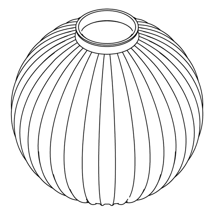 KOHLER Glass Shade, Mini Clear Ribbed