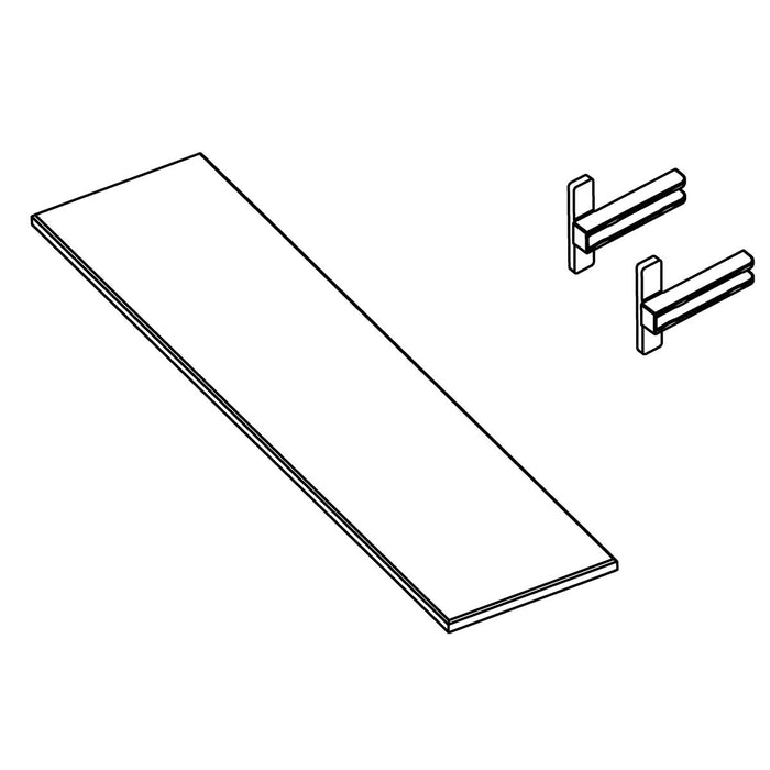 KOHLER Glass Shelf 16" Opp (1 Shelf 2 Holders)