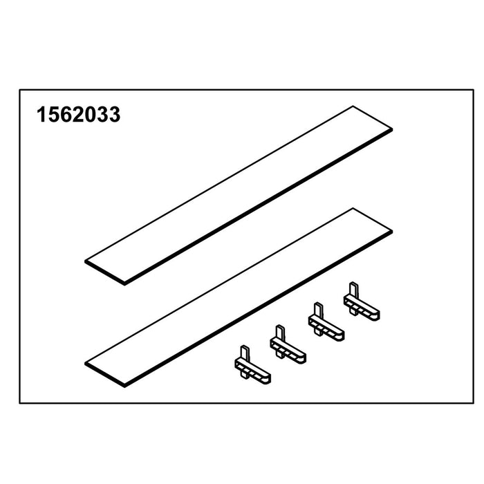 KOHLER Glass Shelf 25" Opp (2 Shelf 4 Holders)