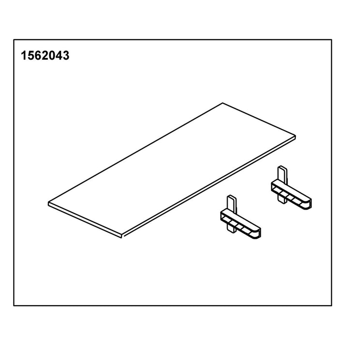 KOHLER Glass Shelf 15" Good (1 Shelf 2 Holders)