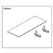 KOHLER Glass Shelf 15" Good (1 Shelf 2 Holders)