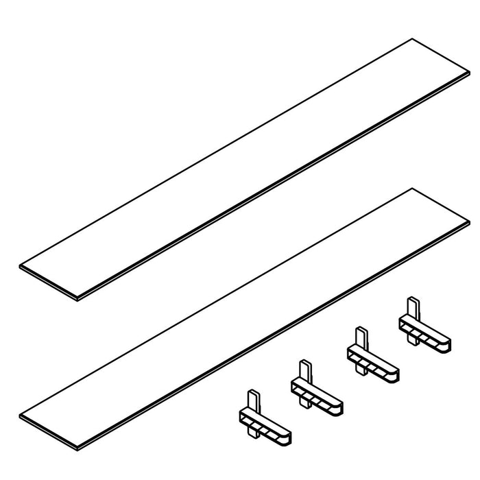 KOHLER Glass Shelf 30" Good (2 Shelf 4 Holders)