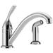 Delta 134 / 100 / 300 / 400 Series 175 Single Handle Kitchen Faucet with Spray - Chrome