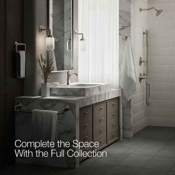 Vibrant Brushed Nickel - Up to 2 walls & multiple product categories visible