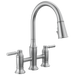 Delta Renaldi 2384L Two Handle Pull-Down Bridge Kitchen Faucet