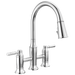 Delta Renaldi 2384L Two Handle Pull-Down Bridge Kitchen Faucet