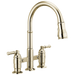 Delta Broderick 2390L Two Handle Pull-Down Bridge Kitchen Faucet
