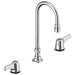 Two Handle Widespread Lavatory Faucet with Gooseneck Spout - Less Pop-Up