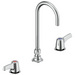 Two Handle Widespread Lavatory Faucet with Gooseneck Spout - Less Pop-Up