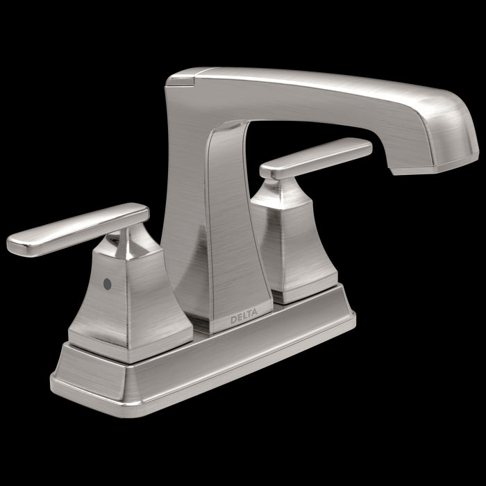 Delta Ashlyn: Two Handle Centerset Lavatory Faucet - Metal Pop-Up
