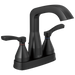 Delta 25776-MPU-DST Stryke 1.2 GPM Center Set Bathroom Faucet with Lever Handles and Pop-Up Drain Assembly