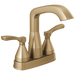 Delta Stryke 25776 Two Handle Centerset Bathroom Faucet - Lumicoat Champagne Bronze