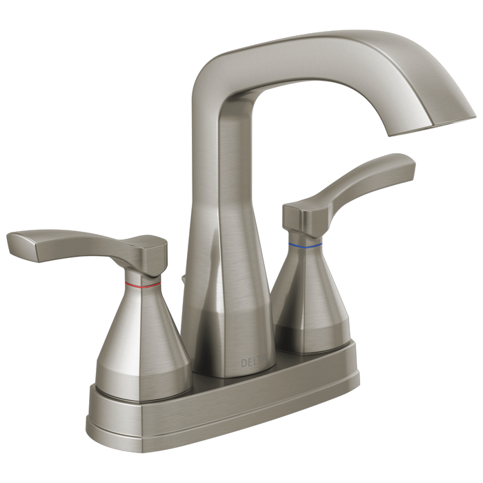 Delta 25776-MPU-DST Stryke 1.2 GPM Center Set Bathroom Faucet with Lever Handles and Pop-Up Drain Assembly