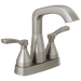 Delta 25776-MPU-DST Stryke 1.2 GPM Center Set Bathroom Faucet with Lever Handles and Pop-Up Drain Assembly