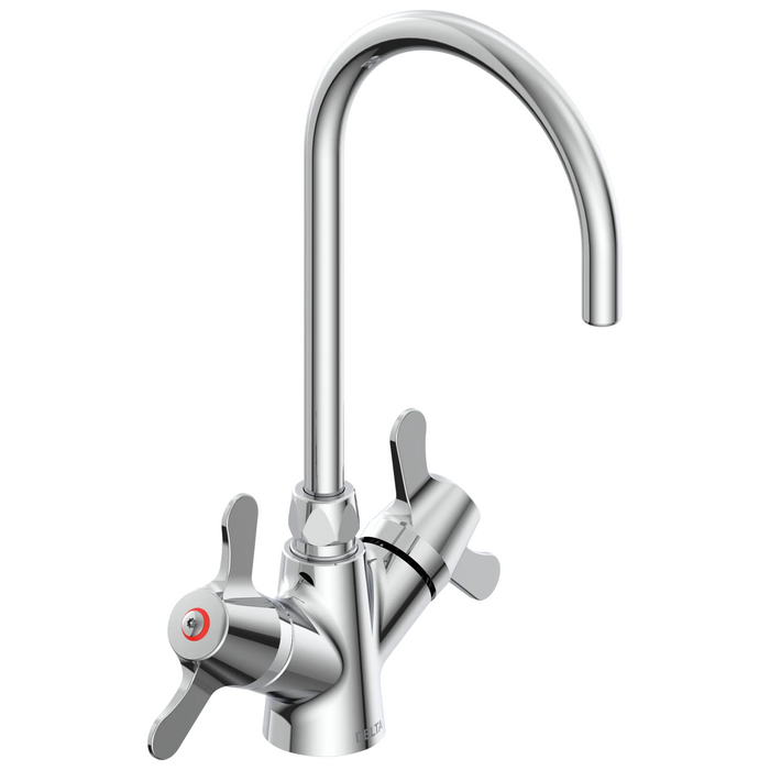 Commercial 25C3 25C3877 Two Handle Single Shank Mixing Faucet - Chrome