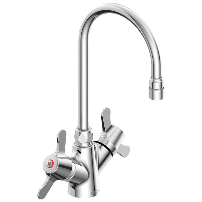 Commercial 25C3 25C3957 Two Handle Single Shank Mixing Faucet - Chrome