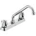 Commercial 26C3 26C3231 Two Handle 8 In Cast Deck-Mount Faucet - Chrome