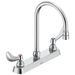 Commercial 26C3 26C3934 Two Handle 8 In Cast Deck-Mount Faucet - Chrome