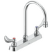 Commercial 26C3 26C3934 Two Handle 8 In Cast Deck-Mount Faucet with Limited Swing Spout