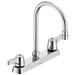 Commercial 26C3 26C3943 Two Handle 8 In Cast Deck-Mount Faucet - Chrome