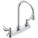 Commercial 26C3 26C3944 Two Handle 8 In Cast Deck-Mount Faucet - Chrome