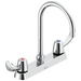 Commercial 26C3 26C3972 Two Handle 8 In Cast Deck-Mount Faucet - Chrome