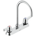 Commercial 26C3 26C3973 Two Handle 8 In Cast Deck-Mount Faucet - Chrome
