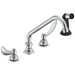 Commercial 27C1 / 27C2 27C1234 Two Handle 8 In Below Deck-Mount Faucet with Hose and Spray - Chrome