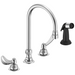 Commercial 27C1 / 27C2 27C1934 Two Handle 8 In Below Deck-Mount Faucet with Hose and Spray - Chrome