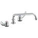 Commercial 27C1 / 27C2 27C2232 Two Handle 8 In Below Deck-Mount Faucet - Chrome