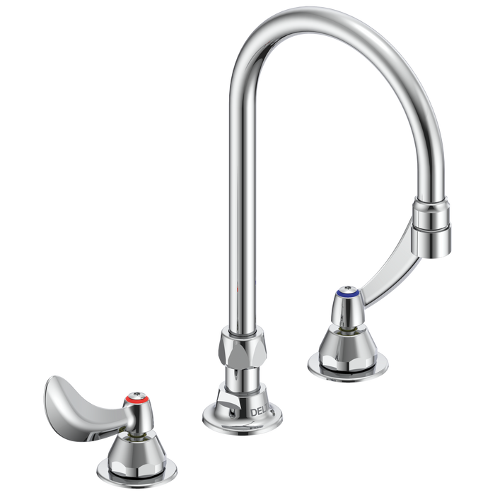 Commercial 27C1 / 27C2 27C2944 Two Handle 8 In Below Deck-Mount Faucet - Chrome