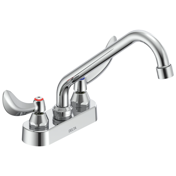 Commercial 27C4 / 27C5 / 27C6 27C4254 Two Handle 4 In Deck-Mount Faucet - Chrome