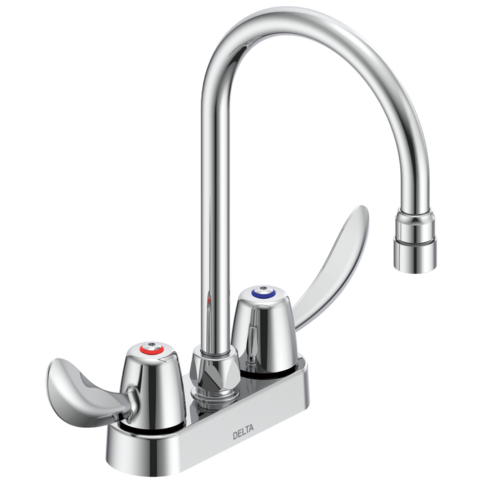 Delta Commercial 27C4 / 27C5 / 27C6: Two Handle 4" Deck Mount Faucet