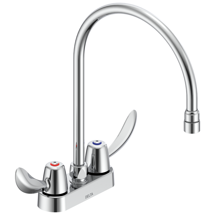 Delta Commercial 27C4 / 27C5 / 27C6: Two Handle 4" Deck Mount Faucet