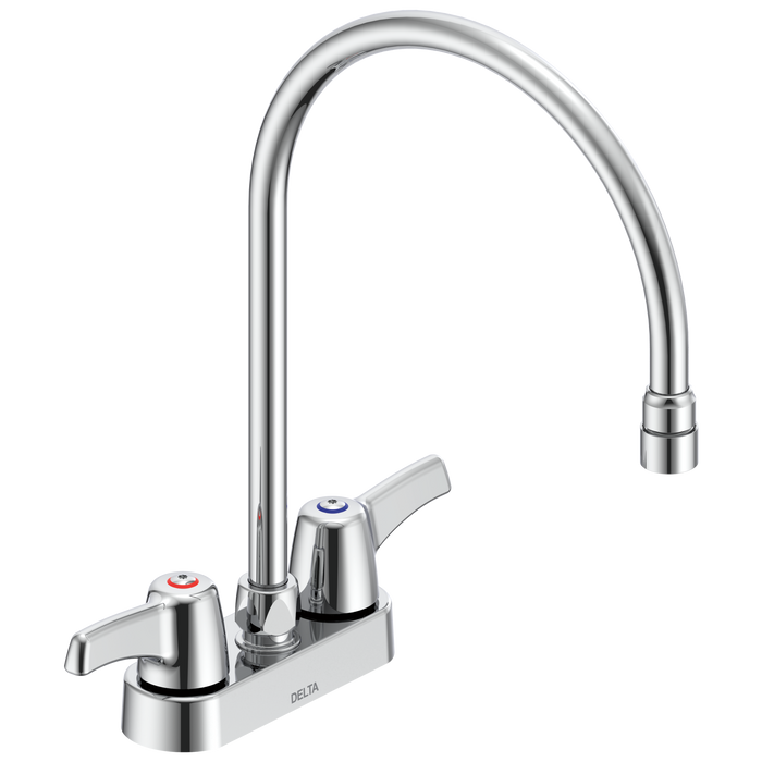 Delta Commercial 27C4 / 27C5 / 27C6: Two Handle 4" Deck Mount Faucet