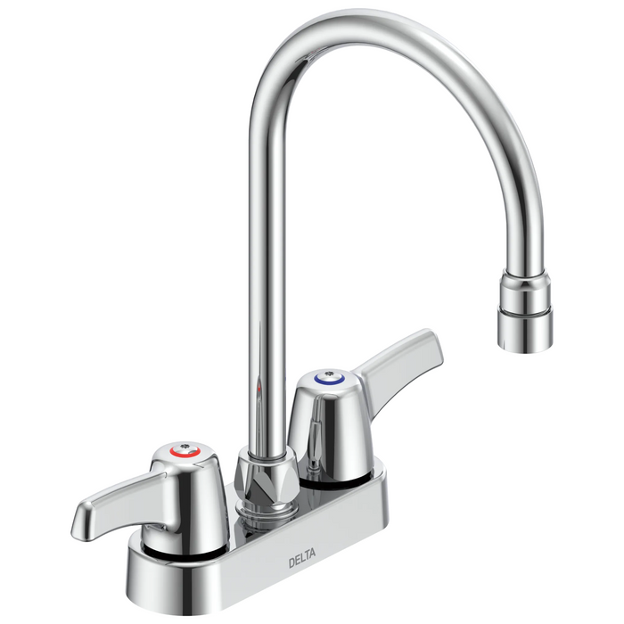 Commercial 27C4 / 27C5 / 27C6 27C4953 Two Handle 4 In Deck-Mount Faucet - Chrome