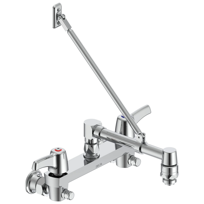Commercial 28C2 28C2363 Two Handle 8 In Wallmount Service Sink Faucet - Chrome