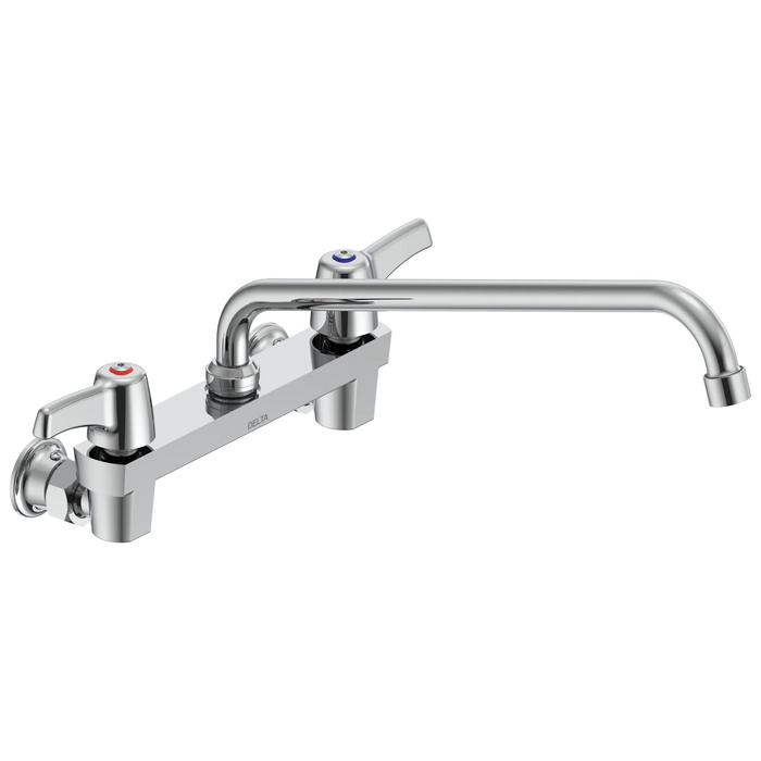 Commercial 28C3 / 28C4 / 28C6 28C4233 Two Handle 8 In Wallmount Service Sink Faucet - Chrome