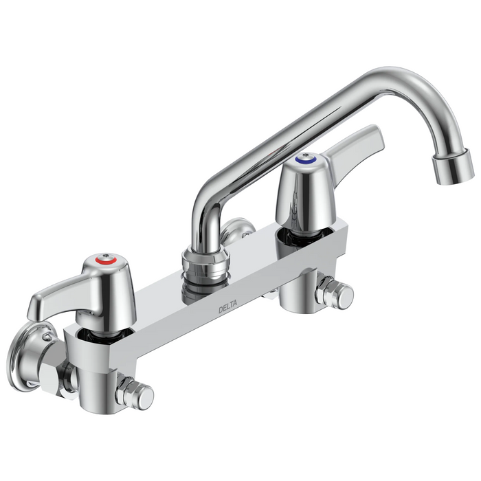Commercial 28C3 / 28C4 / 28C6 28C6243 Two Handle 8 In Wallmount Service Sink Faucet - Chrome