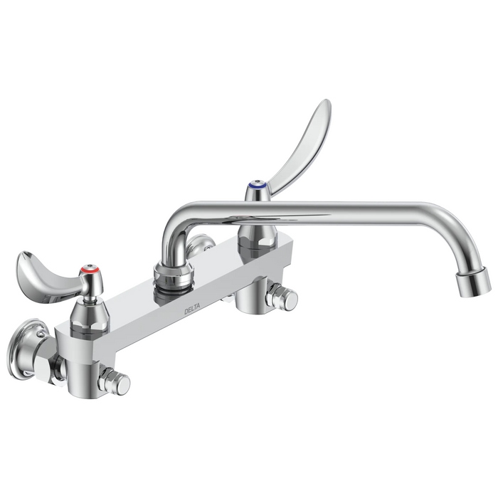 Commercial 28C3 / 28C4 / 28C6 28C6434 Two Handle 8 In Wallmount Service Sink Faucet - Chrome