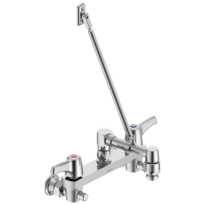 Commercial 28C8 28C8163 Two Handle 8 In Wallmount Service Sink Faucet - Chrome
