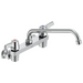 Two Handle 8 In Wallmount Service Sink Faucet with Tube Spout